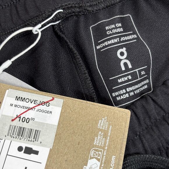 On Cloud Running Jogger Men's XL Black Movement Athletic Pants Drawstring - Picture 10 of 14